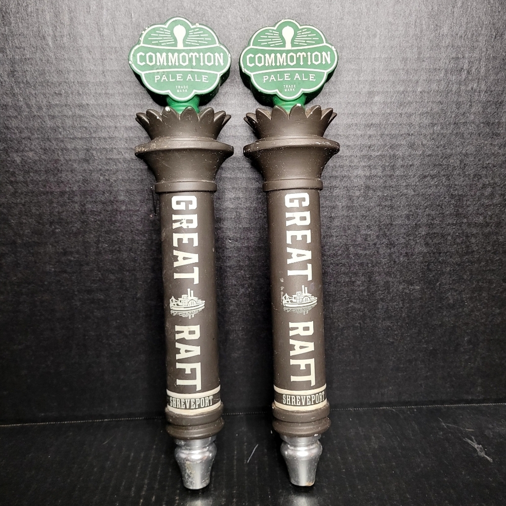Great Raft Beer Tap Handles Commotion Pale Ale Lot Of 2